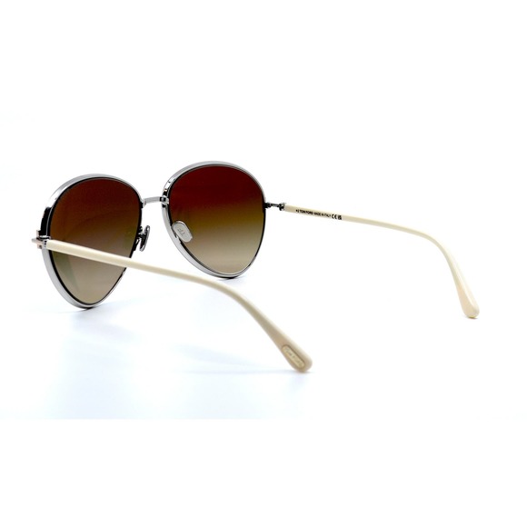 NEW TOM FORD TF1028/S 16G RIO SILVER WHITE BROWN GRADIENT AUTHENTIC SUNG… - Picture 6 of 13